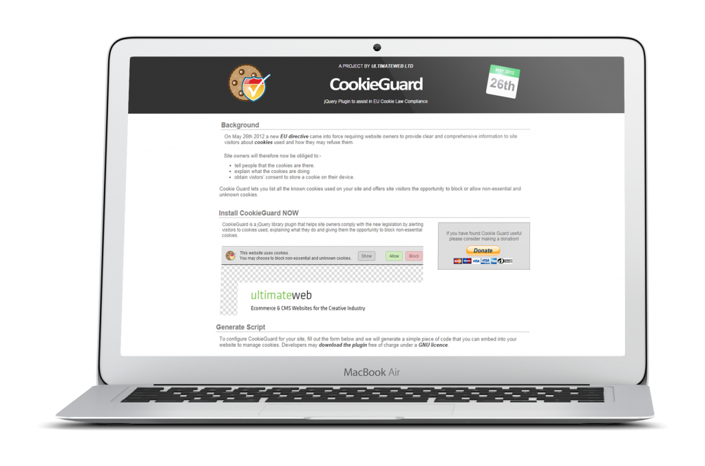 CookieGuard Website Development
